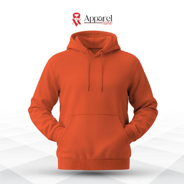 Plain Premium Unisex Hoodies | Orange | Youth