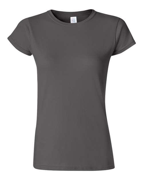Gray softstyle women's t-shirt with a classic fit and short sleeves for everyday wear