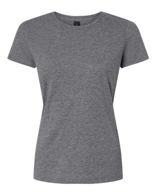 Softstyle women's t-shirt in heather gray with a classic crew neck and relaxed fit