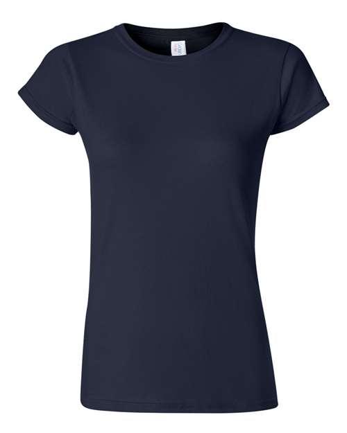 Softstyle women's t-shirt in navy blue featuring a classic fit and comfortable fabric