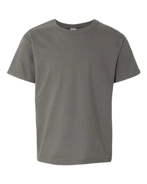 Softstyle youth t-shirt in gray featuring a comfortable and casual fit