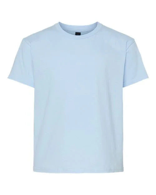 Softstyle youth t-shirt in light blue color, perfect for casual wear and comfort
