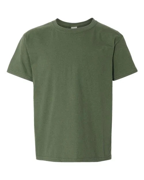 Olive Green Softstyle Youth T-Shirt for Comfortable Everyday Wear